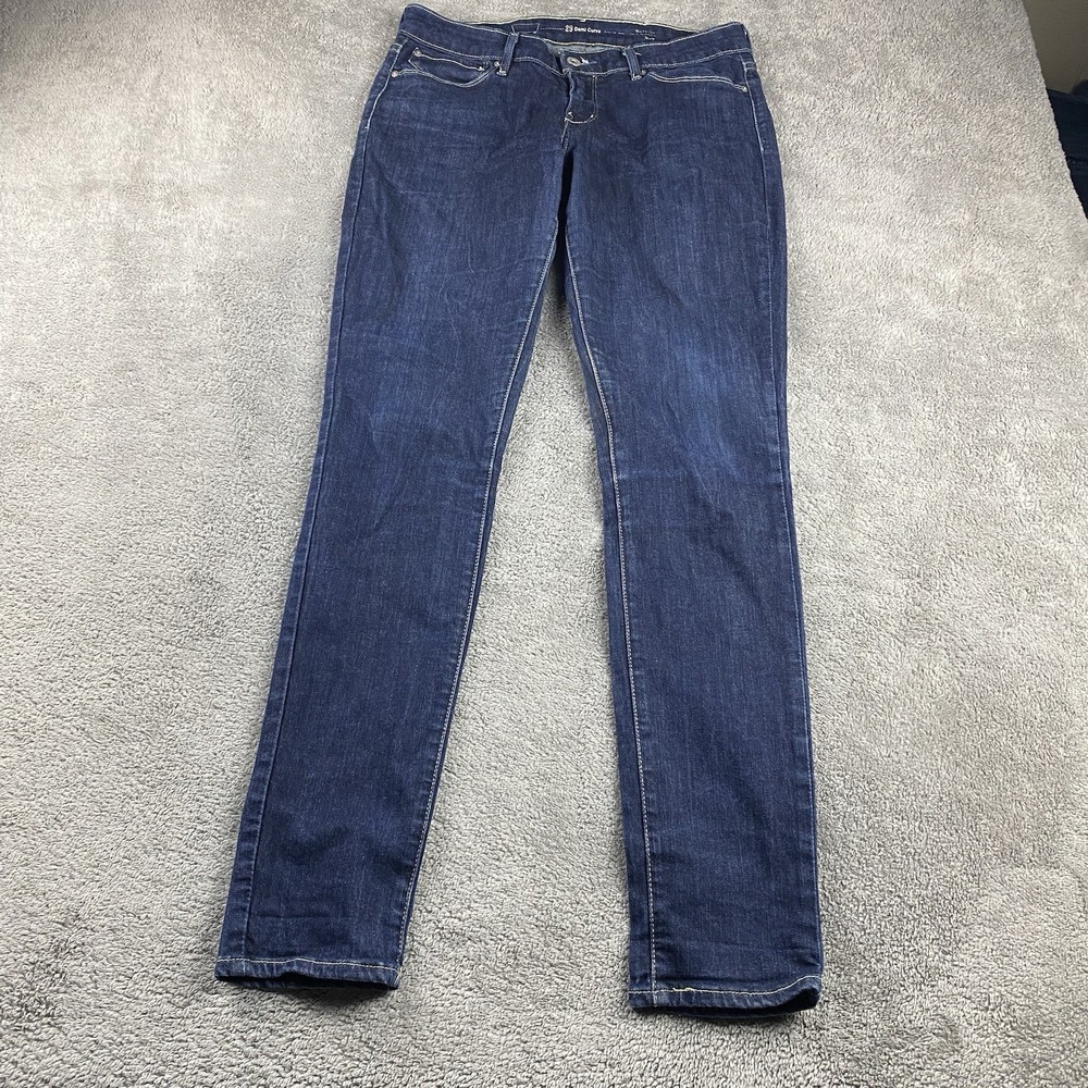 Levis Demi Skinny Straight Jeans Women 29 Blue Dark Wash Low Rise